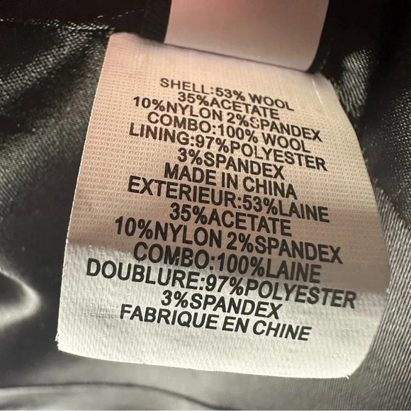 Diane Von Furstenberg Georgica Herringbone Wool Blend Blazer Size 10 - Picture 10 of 11